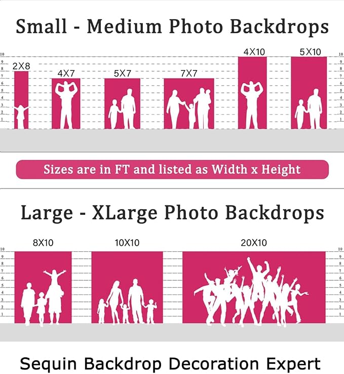 ShinyBeauty 4FTx8FT Black Sequin Backdrop, Sequin Photo Booth Backdrop - Image 6