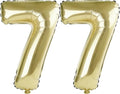 40 Inch Number 77 Balloons for 77th Birthday Party Decorations, 0-100 Champagne by FOBELEC