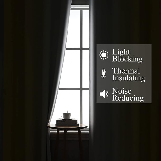 Room Darkening Gradient Blackout Curtains 72 Inch Length 2 Panels Set, Ombre - Image 3