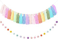 2 PCS Rainbow Boho Tassel Garland, 6.5 Feet Pom Pom Tassel 20 Felt Balls by Unknown