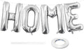 Silver HOME Balloons, 40 Inch HOME Letter Balloons Silver Home Balloon Banner by BBPOOL