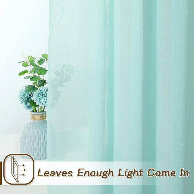 MYSKY HOME Crushed Voile Sheer Curtains - Image 4