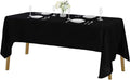 Rectangle Tablecloth 60x120 inch Washable Polyester Fabric Table Cloth for Wedding Party Dining Banquet Decoration（6 Pack 60x120, Black）