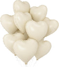 White Heart Balloons, 18Inch Beige Helium Polyester Film Balloon by GRESATEK