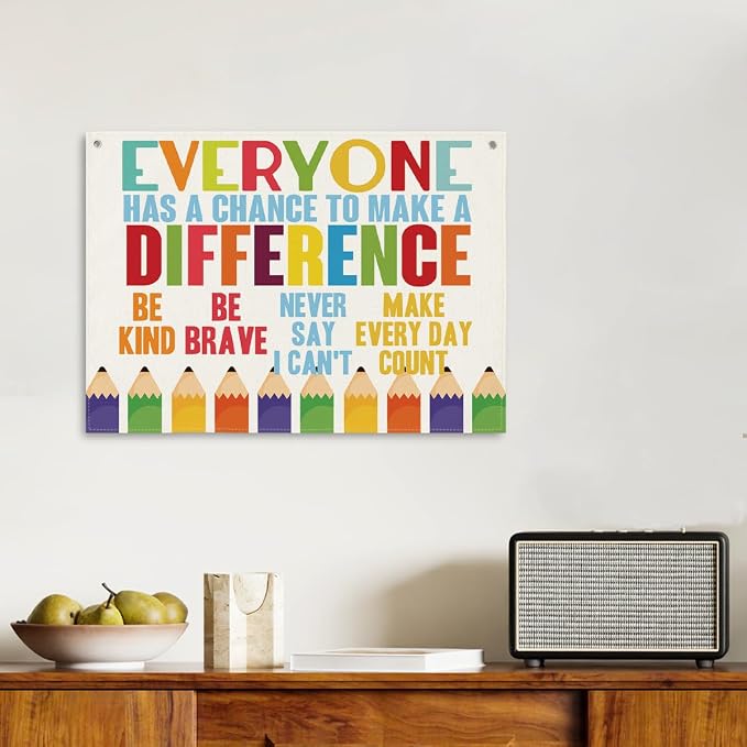 Inspirational Canvas Banner, Everyone Has A Chance to Make A Difference - Image 6