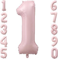 40 Inch Blush Pink Foil Number 1 Balloon by TNCDJKPA