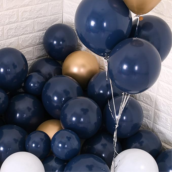 Navy Blue Balloons, 5 inch 100pcs Mini Dark Blue Latex Balloons - Image 5