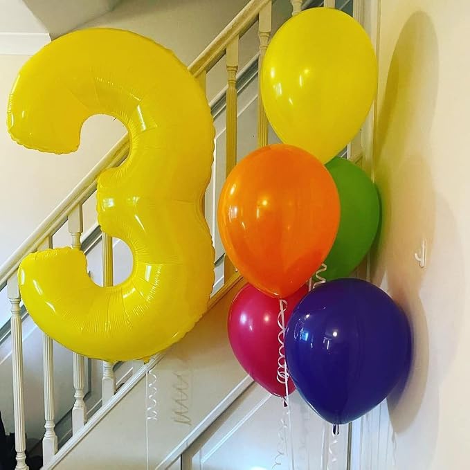 40 In yellow graffiti Number Balloons Helium Foil Mylar Balloon Digital 1 | - Image 5