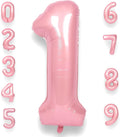 RainbowQ Pink 1 Balloon Number 40 Inch 0-40 Foil Large Balloons | Big Mylar 1 by RainbowQParty