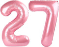 27 Balloon 40 inch Pearl Pink Number Balloons by Enyeopd