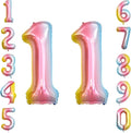 Rainbow Ombre Number 11 Balloon 40 Inch Pastel Foil by Unknown