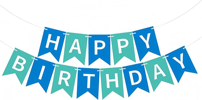 Happy Birthday Banner Birthday Party Supplies by GLASNES