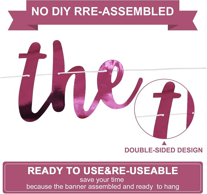 BEISHIDA Double-sided Pink Pre-Strung The Beginning of A New Chapter Banner | - Image 3