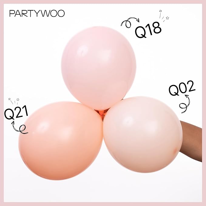 PartyWoo Baby Pink Balloons 50pcs Pastel Light Pale Pink Color | 12 Inch - Image 4