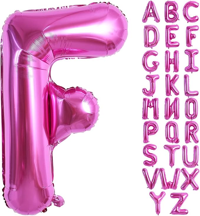 TONIFUL 40 Inch Large Rose Red Letter F Balloons by TONIFUL