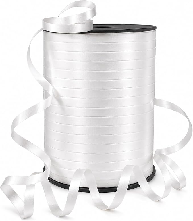 500 Yards White Curling Ribbon – Waterproof Balloon Ribbon by GIFTEXPRESS
