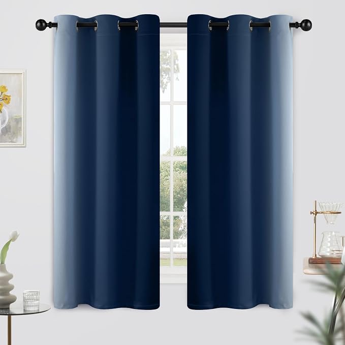 Yakamok Ombre Curtains Blue and Greyish White - Image 2