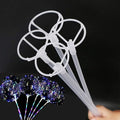 Large Balloon Sticks with Big Cups, 35 Sets Thickened 17inch Long Clear Bobo by EFAY