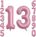 Pearlescent Pink Number 13 Balloon 40 Inch, Shiny Foil by Unknown