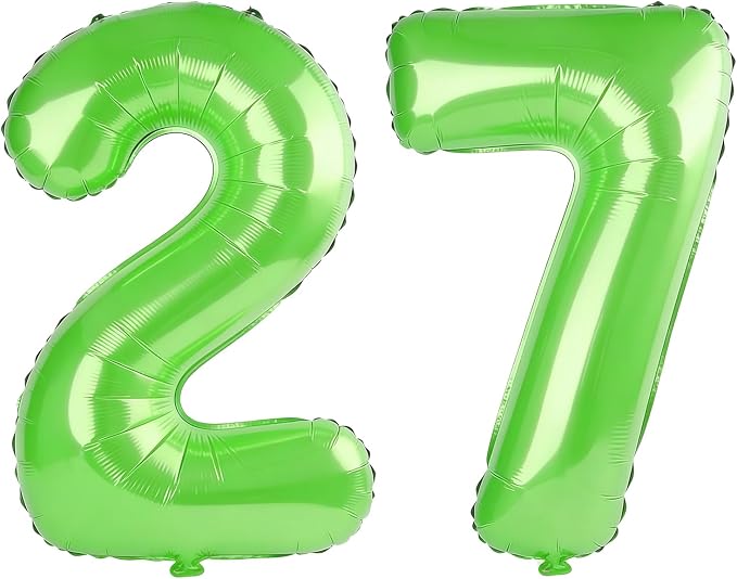 40 Inch Number 27 Balloons for 27th Birthday Party Decorations, 0-100 Fruit by FOBELEC