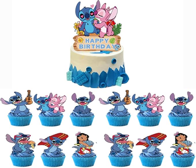 25PCS Cake Toppers Cupcake Toppers Cake Decorations Birthday Party Supplies by Unknown
