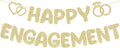 Pre-Strung Engagement Party Decorations, Glitter Happy Engagement Banner by XenoptyChron