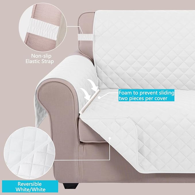 U-NICE HOME Reversible 23''Recliner Small Chair Cover, Pet Friendly, Elastic - Image 3