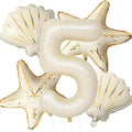 5 Pcs Starfish Seashell Balloons Set Under the Sea Party Decorations | 40 Inch by Unknown