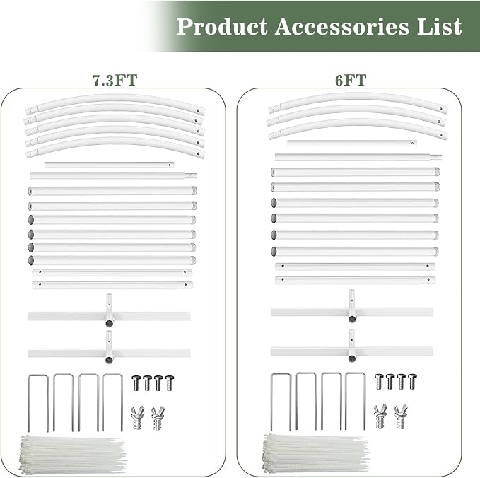 Wedding Arch Backdrop Stand Set of 2, 7.3FT & 6FT | Metal Arch Backdrop Stand - Image 5