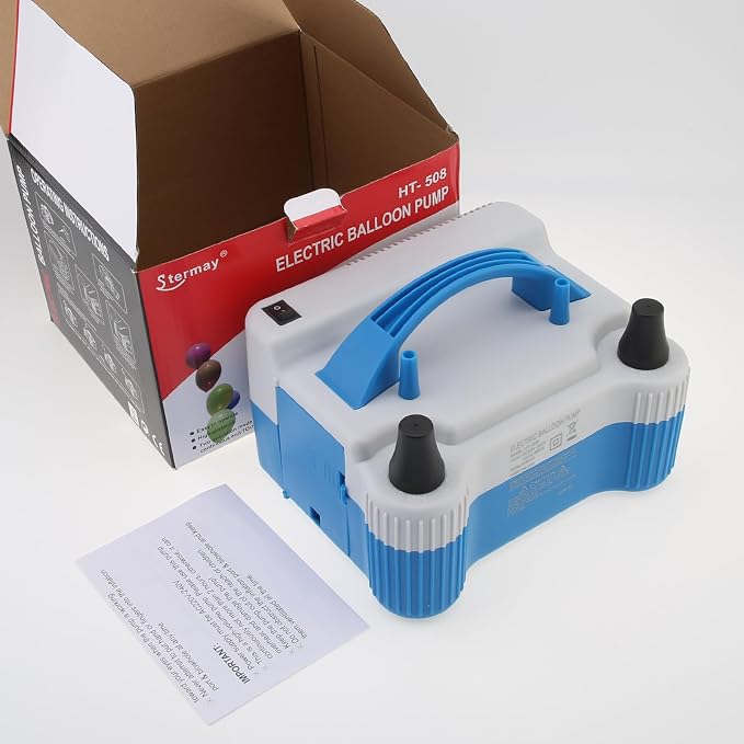 Portable Dual Nozzle Blue White 110V 700W Electric Balloon Blower Pump - Image 6