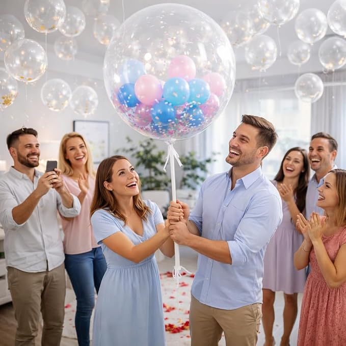 Clear Balloons 100 Pack, 12 Inch Round Latex Balloons, Helium Transparent - Image 5