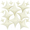 Cream Balloons, 26 Inch and 10 Inch Cream Stars Shaped Balloon by BIAPIAN