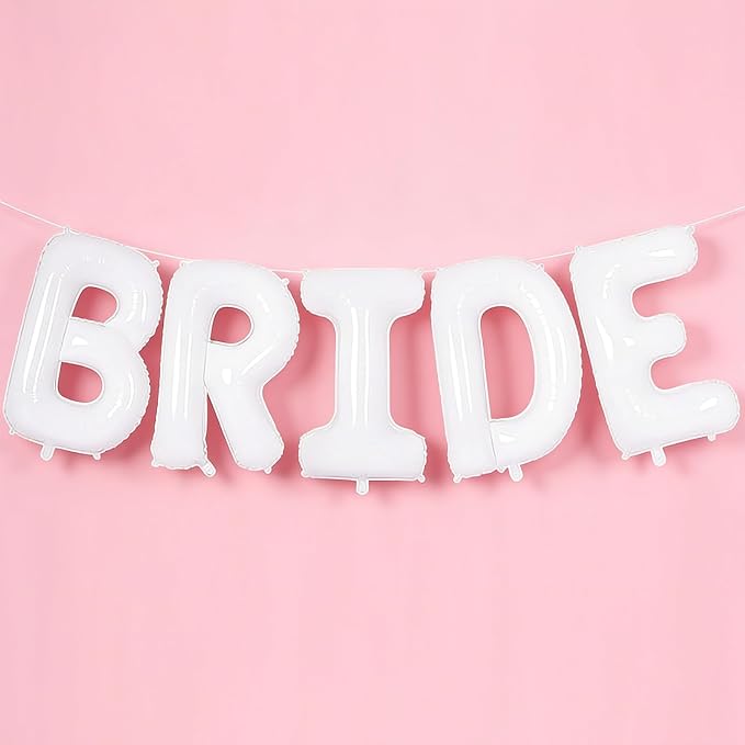 TONIFUL 40 Inch Large White Bride Balloons Giant Jumbo Helium Foil Mylar Bride by TONIFUL