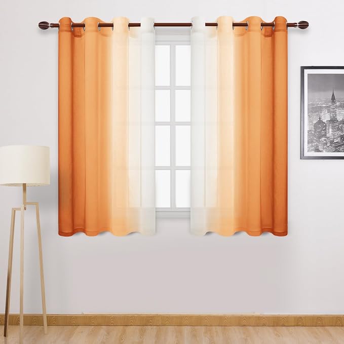 DWCN Ombre Short Sheer Curtains by DWCN