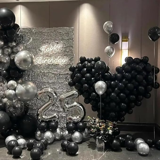 40 inch Silver Number Balloon Giant Foil Helium Balloons Silver Number 4 Balloon - Image 7