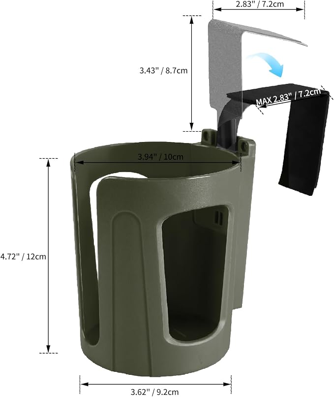 Large Car Door Cup Holder, Side Window Seat Armrest Drink Holder | Holds Large - Image 6