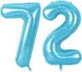 Number 72 Balloons for 72nd Birthday Party Decorations, 0-100 Large No.72 by Joycard