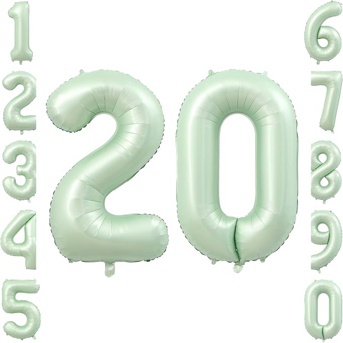 Olive Green Number 20 Balloon 40 Inch, Sign by Unknown