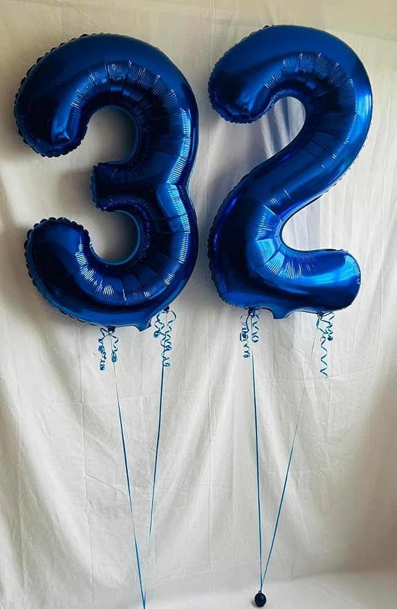 Navy Blue Number 30 Balloon 40 Inch - Image 3