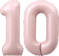 40 Inch Light Pink Number 10 Balloon 0-9 10th Foil Big Giant | Digital by SULALABOO