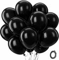 Patimate Latex Matte Black Balloons 100pcs 12 Inch | Black Balloons by PatimateDirect