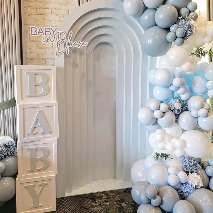 Dusty Blue Balloon Garland Arch Kit - Image 6