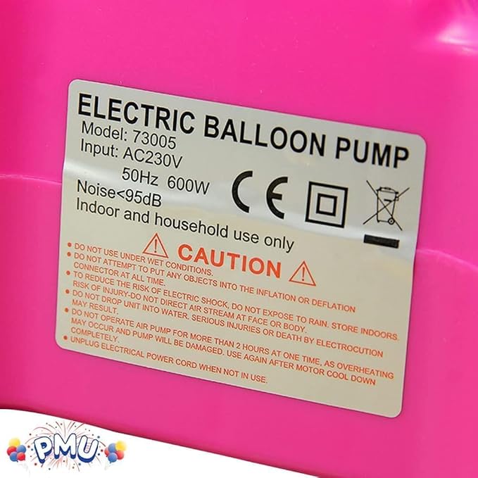 PMU Electric Balloon Inflator Pump 120V, Premium Dual Nozzle Air Blower - Image 6