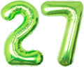 40 Inch Green Number 27 Balloon Lime Big Large Helium Number 0-9 | Giant by SULALABOO