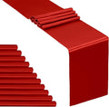 SiinvdaBZX 12 Pcs Red Satin Table Runner 12 x 108 inches Long | Bright Smooth by SiinvdaBZX