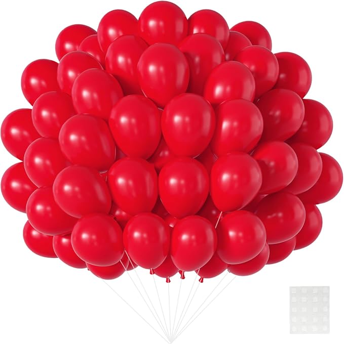 Patimate Red Balloons 150 Pack 5 Inch Matte Red Latex Party Balloons | Birthday by PatimateDirect