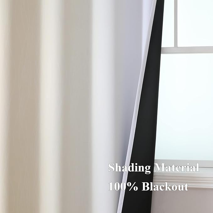 Full Room Darkening Blackout Curtains 72 Inch Length 2 Panels Set, Ombre - Image 5