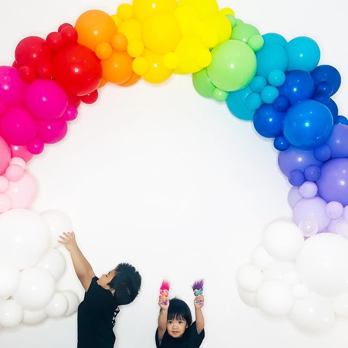 Voircoloria 134pcs Rainbow Balloons Garland Arch Kit, 18 12 10 5 Inch | - Image 5