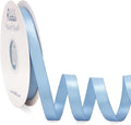 Ribbli Dusty Blue Satin Ribbon Double Faced Satin 1/2 inch x Continuous 50 by Ribbli