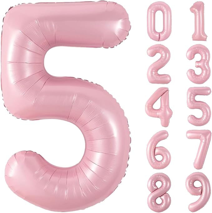 Number Balloons Pink Party Balloon by United-UnicornsParty